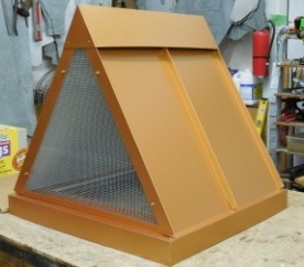 A-Frame Chimney Cap Painted with screen