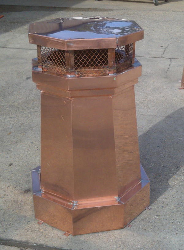 Octagon Copper Chimney Pot - #Chi79