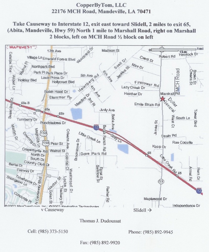 CopperByTom Directions